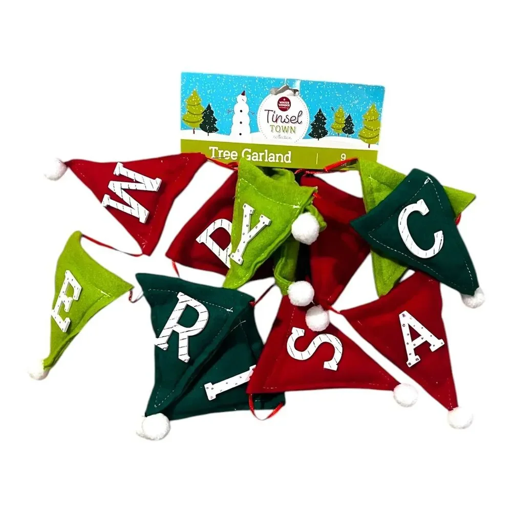 Merry Christmas Felt 9 Foot Garland